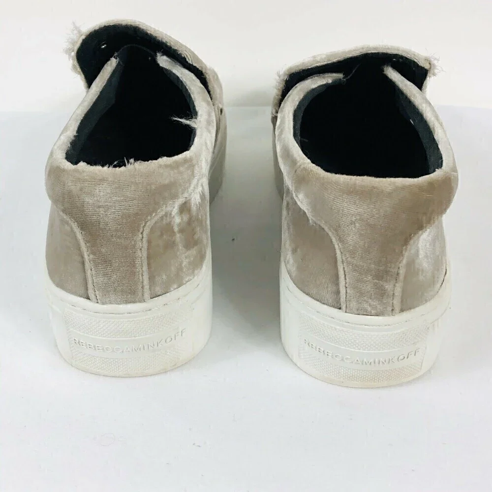 Rebecca Minkoff Size 9.5 Gray Velvet Sneakers
